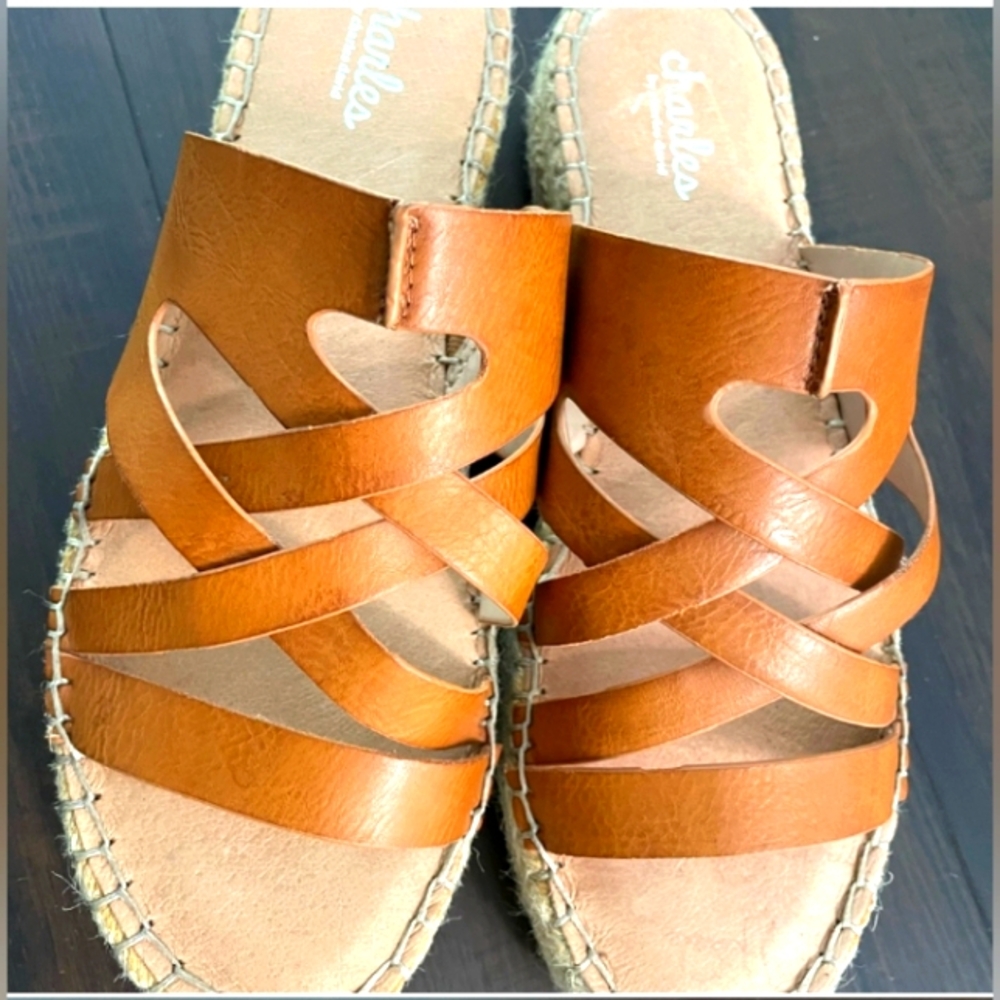 Charles David CHALLENGE Espadrilles Slides Sandals Sz 8 New!